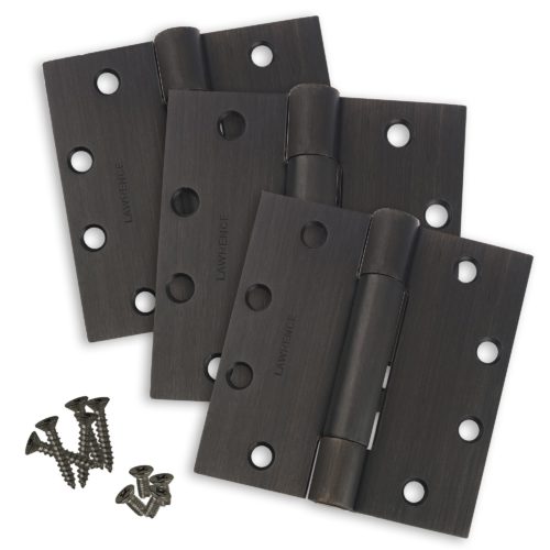 4.5 x 4.5 Commercial Butt Hinge Heavy Weight Concealed Bearing Oil Rubbed Bronze (US10B) - 3 Pack