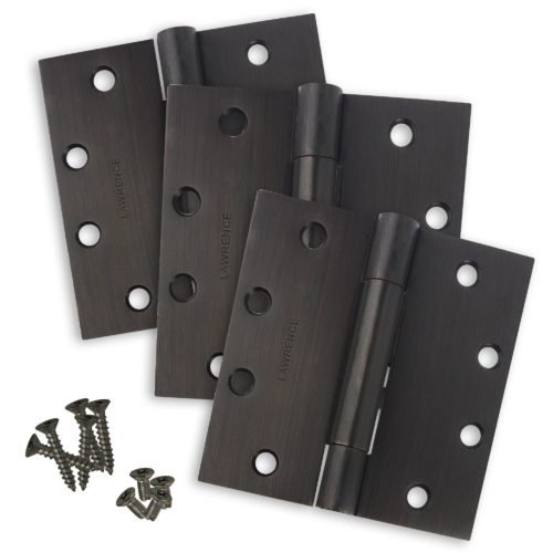 4.5 x 4.5 Commercial Butt Hinge Standard Weight Concealed Bearing Oil Rubbed Bronze (US10B) - 3 Pack