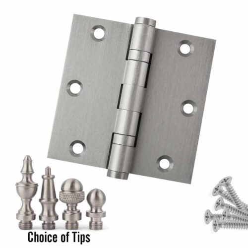 Door Hinge 3.5 x 3.5 Solid Brass Ball Bearing - Satin Nickel (US15)