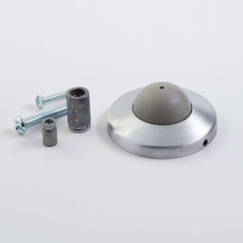 Door Stop, Wall Mounted, Convex, 1” Projection, Backplate Mounting