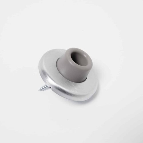 Door Stop, Wall Mounted, Concave, 1” Projection, Mounted through the Rubber