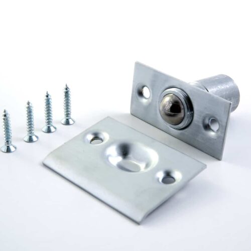 Ball Catch, Dual Adjustable, Cast Brass, for Cabinets and Interior Doors