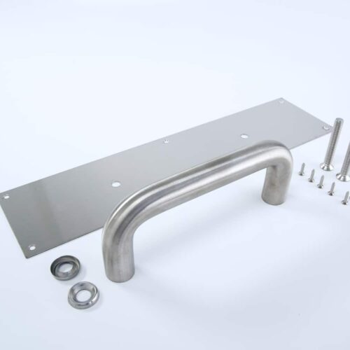 Pull Plate, 9" -12" CC, 3/4" Round, with 4″ x 16″ Plate