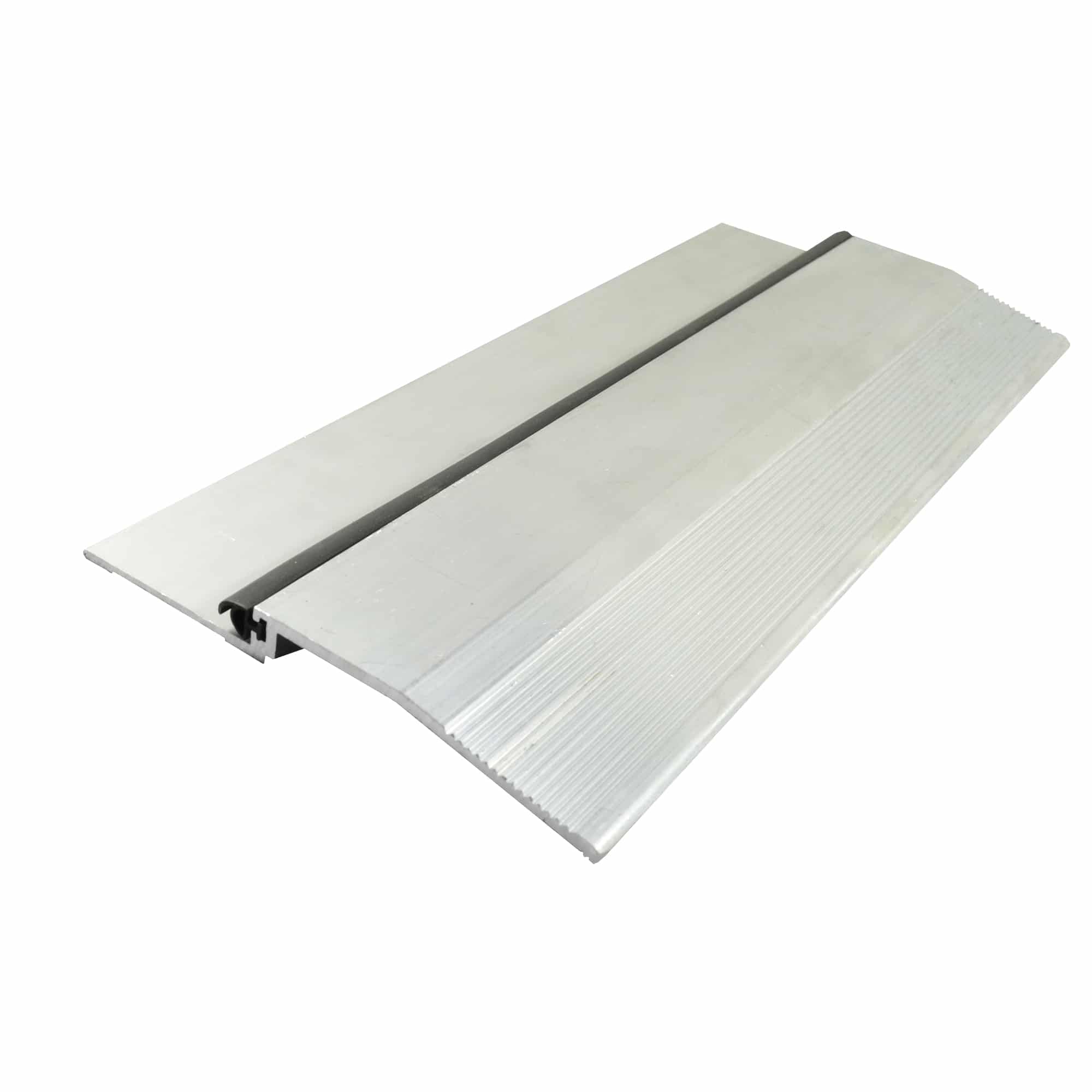 Latching Panic Rabbeted Saddle/Threshold w Silicone Seal - Mill Aluminum - 5" x 1/2" - ADA Compliant - Image 2