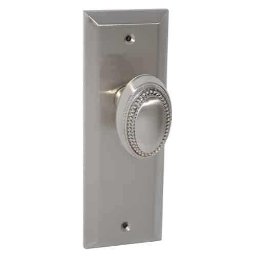 Embassy EH450 Beaded Oval Door Knob, Ornate Beaded Design