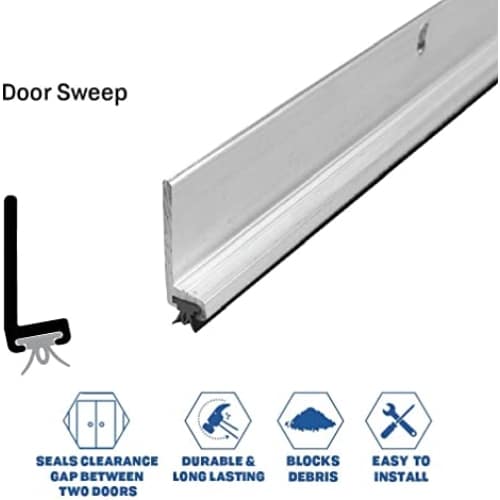 Silicone Door Sweep - Surface Mounted - Sweep Height of 1/2" (12.7mm)