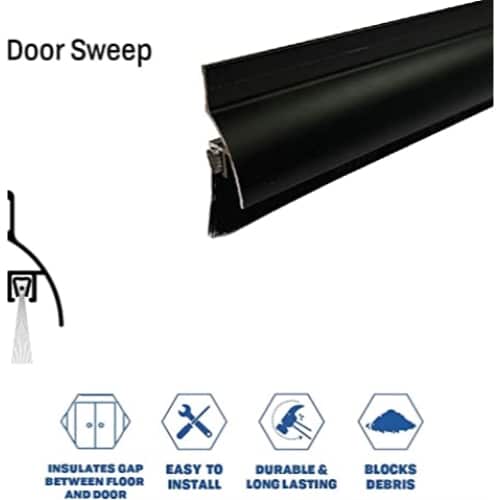 Surface Mounted Rain Drip with Brush Door Sweep - Mounting Thickness of 5/16" (8.0mm)