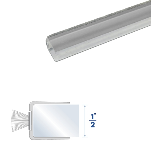 Plastic Weatherstripping for 1/2" Glass Doors