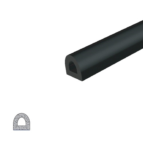 Kerf Frame Weatherstripping with Durable Silicone - 1/2 x 1/4 Angular Bulb Seal and Wide Kerf Barb