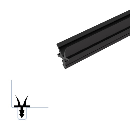 Kerf Frame Weatherstripping with Durable Silicone - 3/8 x 1/4 Twin Blade Seal