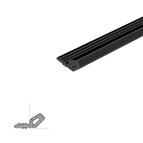 Kerf Frame Weatherstripping with Sponge Rubber - 1/2 x 1/4 Loop Seal